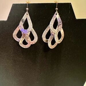 Brighton Silver Swirl Drop Earrings